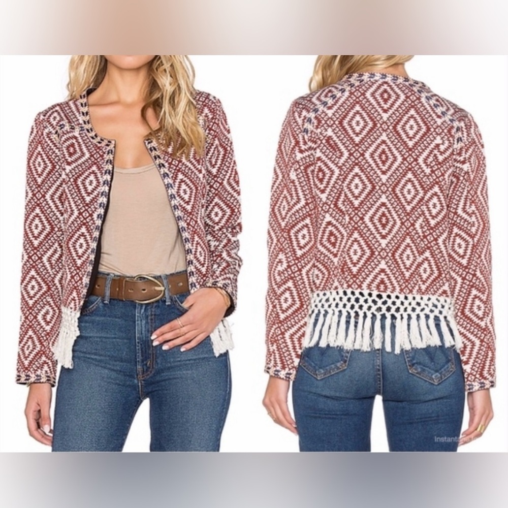 Tularosa Santa Fe Boho Fringe Jacket Southwest Festival Western Size M - Picture 4 of 8